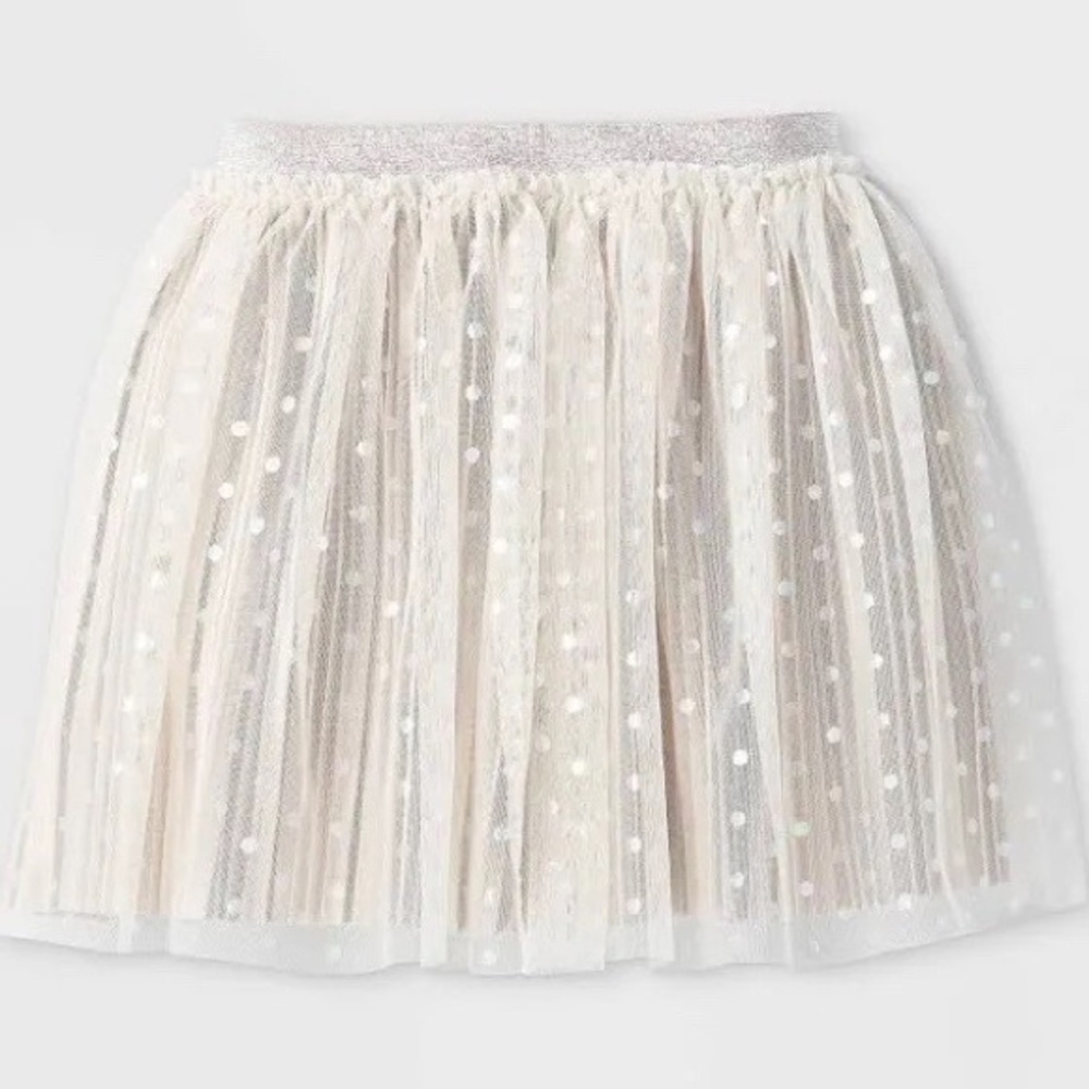 Cat‎ & Jack Girl's Sparkle Holiday Skirt Size Large (10/12)